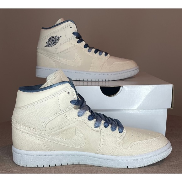 Air Jordan 1 Mid Sandrift/Sail (Women's) Size 7W - Picture 2 of 12